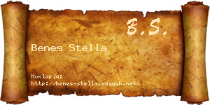 Benes Stella névjegykártya