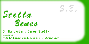 stella benes business card